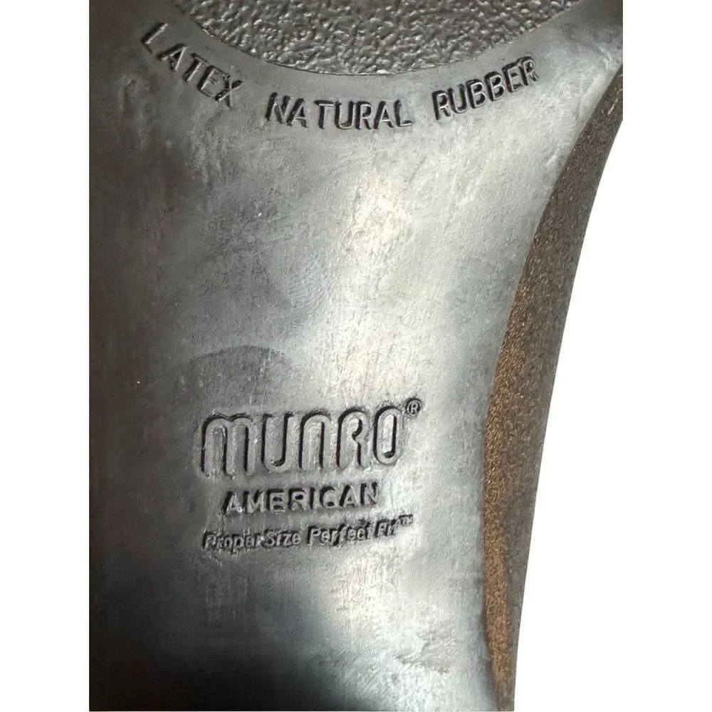 Munro American Brown Stretch Fabric Slip On Heels Size 8 1/2 M